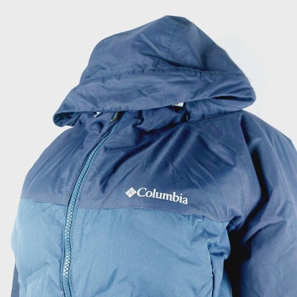 Columbia Women's Navy Blue Omni-Tech Trek Down Long Sleeve Puffer Jacket Size L - Picture 8 of 12